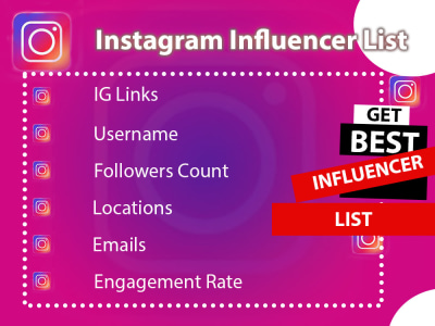 Perfect Instagram influencers list for influencer marketing