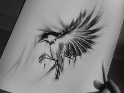 A hand-drawn tattoo design in sketch style