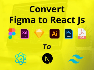 Figma to react js, psd to react js, or next js responsive website | Upwork