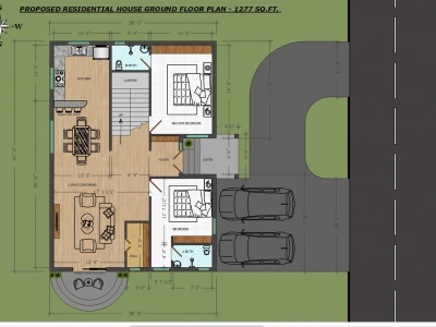 A complete Sketchup 3D model and Layout drawing for County/City Submission.