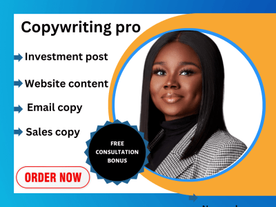 A persuasive email copy, ecomm copy, website content and blog post,