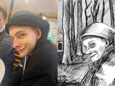 A  realistic pencil-style digital sketches from your photos