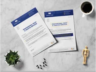 A Customized Business cards and Letterheads