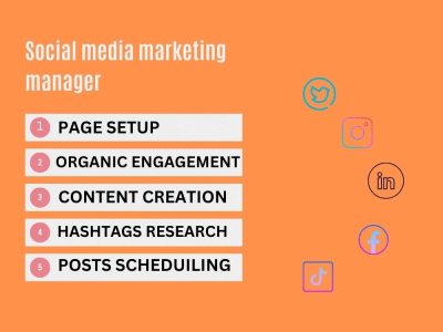 Social media marketing manager and content creator