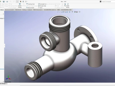 3D model and 2D drawing for any part in SolidWorks or Autodesk Inventor.