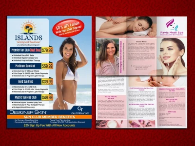 Spa, Beauty Salon Brochure Menu, Flyer or Any Service Price List Design