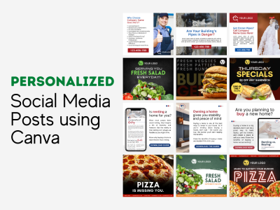 Personalized social media posts for your business & services