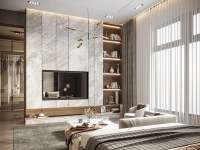 A professional interior design in any style you like with a high render ...