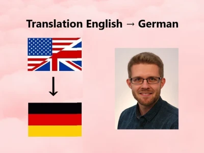 A professional translation from English to German