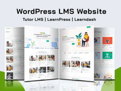 An elearning WordPress LMS education website for online course business