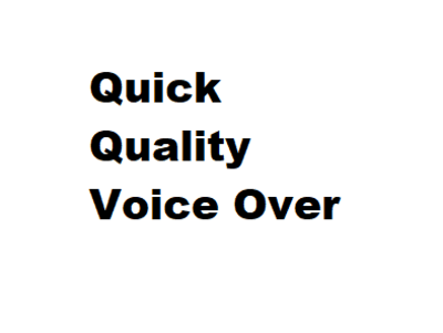 Voice over for YouTube video, corporate training, or digital marketing.