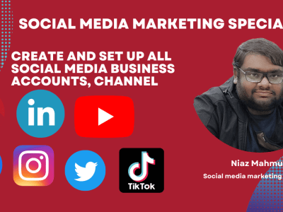 Your facebook, twitter, instagram accounts and pages set up | Upwork