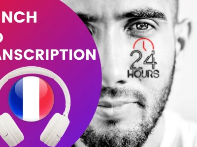 Professional French transcripts of your audio or video file within 24hrs.