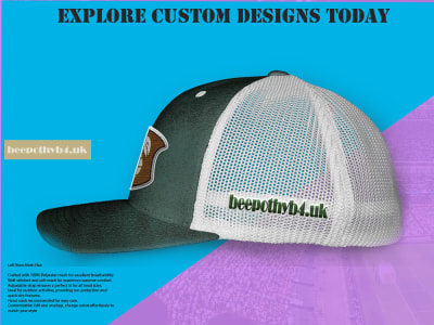 A Custom Cap Design with Tech Pack and Logo Placement