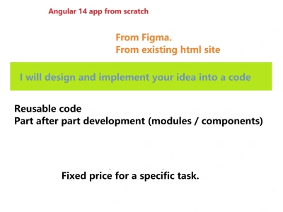 Angular developer for angular website above v 14, or it parts. From ...