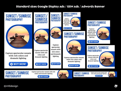 A set of Static Google Display Ads, GDN Ads, Adwords Banner