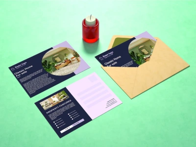 Professional modern real estate postcard invention card design