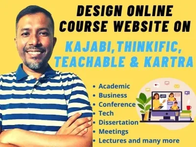 A Stunning Online Course Website on Kajabi, Thinkific, Teachable, Kartra