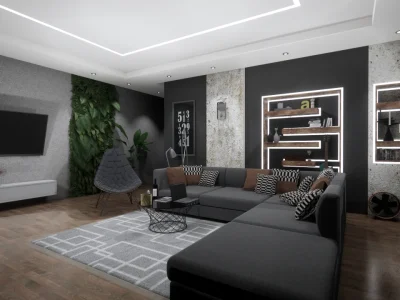Architectural visualisation of building or single room