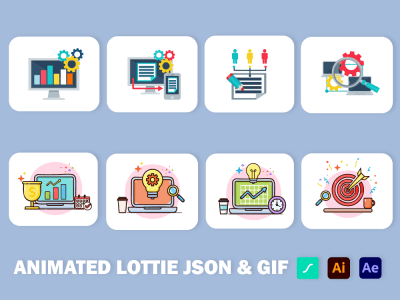 A gif animation or Lottie animation for your website or app