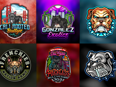 A cool logo for frenchie, bully, puppy, dog kennel or club