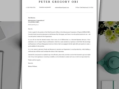 An ATS optimized  professional resume and cover letter written
