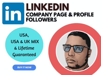 Get USA, USA & UK Mix LinkedIn Company Page & Profile Followers