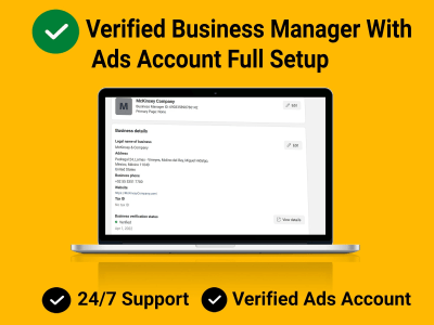 Readymade verified business manager and ads account Verified