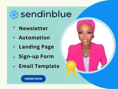 Sendinblue newsletters, automation, email templates, and landing pages