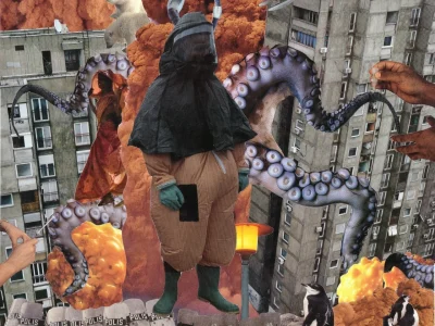 Analog collage album cover