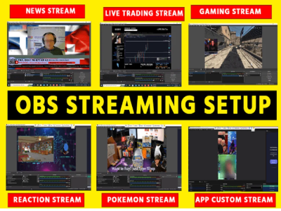 Setup of streamlab, obs studio for youtube, twitch, facebook