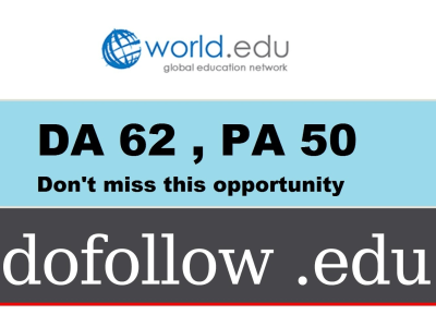 Guest post on world.edu - DA 75 - Dofollow Edu Link