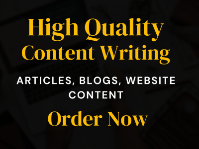 High-quality SEO Content For Your Blogs, Articles & Website content