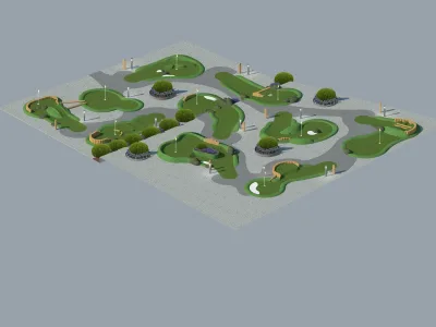 Adventure mini golf design