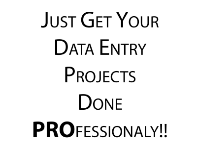 Your Data Entry & Administrative projects done professionally