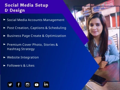 You will get Social Media Setup & Management