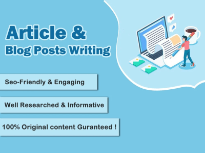 High Quality Article & Engaging Guest post - 100% Unique