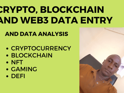 Blockchain crypto web3 data entry and internet research