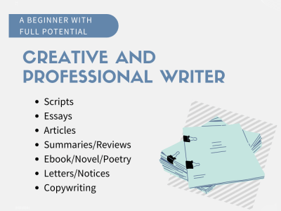 Good written and plagiarism-free content (scripts, essays, articles, etc)
