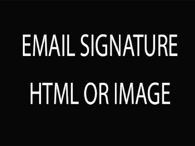 A stunning email signature design in HTML or image format