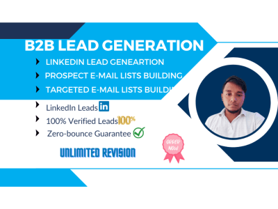 Targeted b2b LinkedIn lead generation, sales business leads, email lists