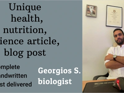 A SEO friendly health, nutrition article, blog post