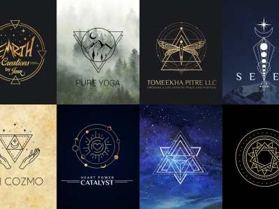 A sacred geometry or mystical or spiritual logo design