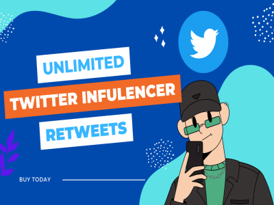 Unlimited retweets from Twitter influencers 81k followers