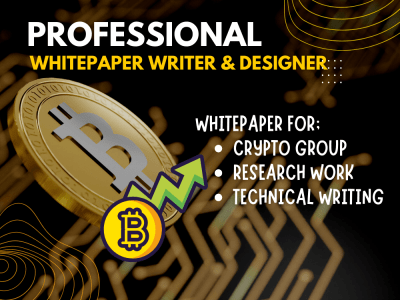 A professional whitepaper, ICO, NFT, CRYPTO whitepaper for your project