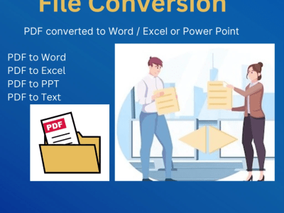 PDF converted to Editable Excel (XLSX) or Editable Word (DOCX) or PPTX