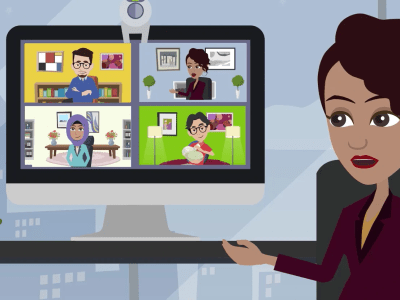 A 2D animated video created using Vyond software.