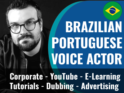 A professional voice over in brazilian portuguese
