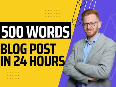 500 word blog post in 24 hours.