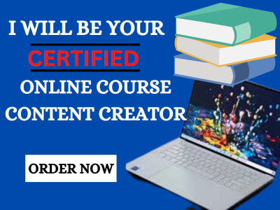 Online course content, course creation, course curriculum on any niche